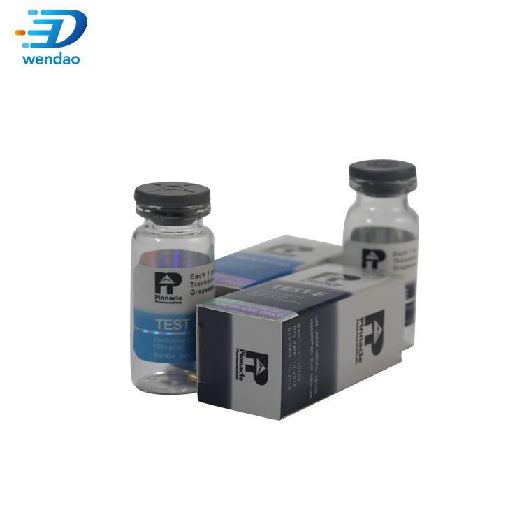 Free Sample Matt Lamination Printing Paper 10 Ml Vial Medicine Bottle Pill Packaging Box for Medical Pack