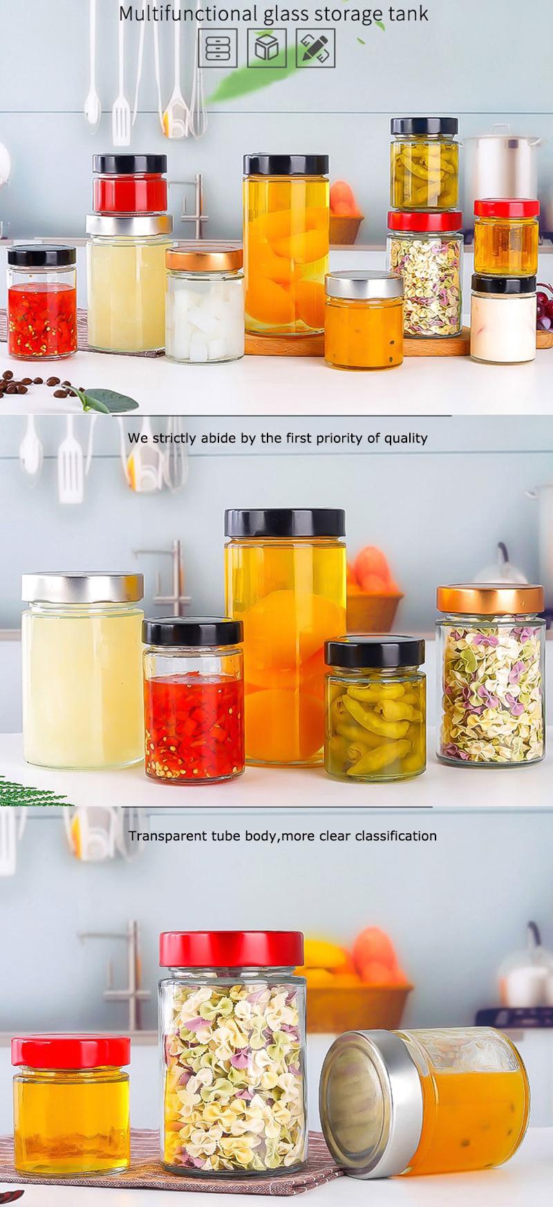 300ml Tall Clear Glass Candy Jar Food Storage Packaging Jar