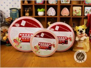 Mousse Cake Round Tin Box Cookies Chocolate Tinplate Box