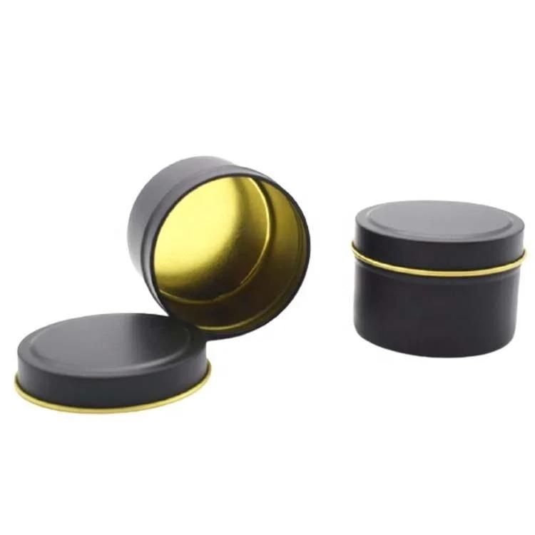 Matte Black Candle Tins Can