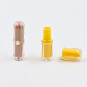 Factory Hot Sales Wholesale Gold Rim/Circle Empty Lipstick Tube Simple White/Red/Black/Gold Square Lipstick Container