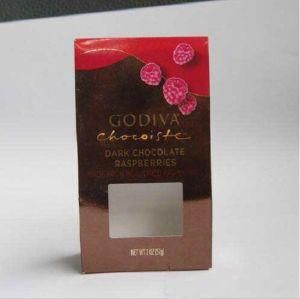 Printed White Cardboard Paper Chocolate Packaging Box with Window