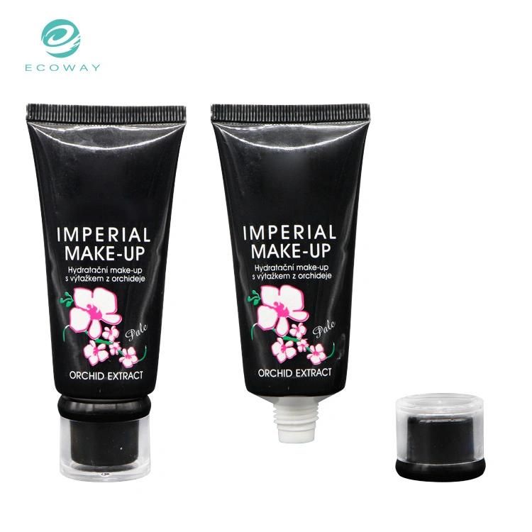 Shop Popular Free Custom Tube Body Pattern Text Printing Style Screw Cap Double Cover Acrylic Bb and Cc Cream Cosmetic Tube