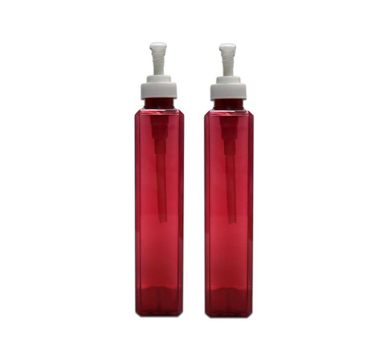 Red 450ml PETG Hair Shampoo Bottle Shower Gel Hair Conditioner Packaging Bottle Cosmetic Packaging Container Body Lotion Bottle