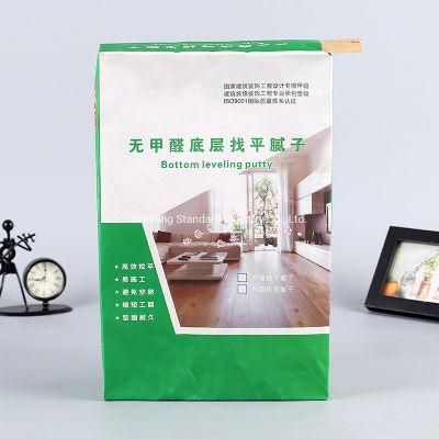 25kg 50kg Color Printed Waterproof PP Woven Bag Inner and Outer Wall Putty Powder Packaging Bag