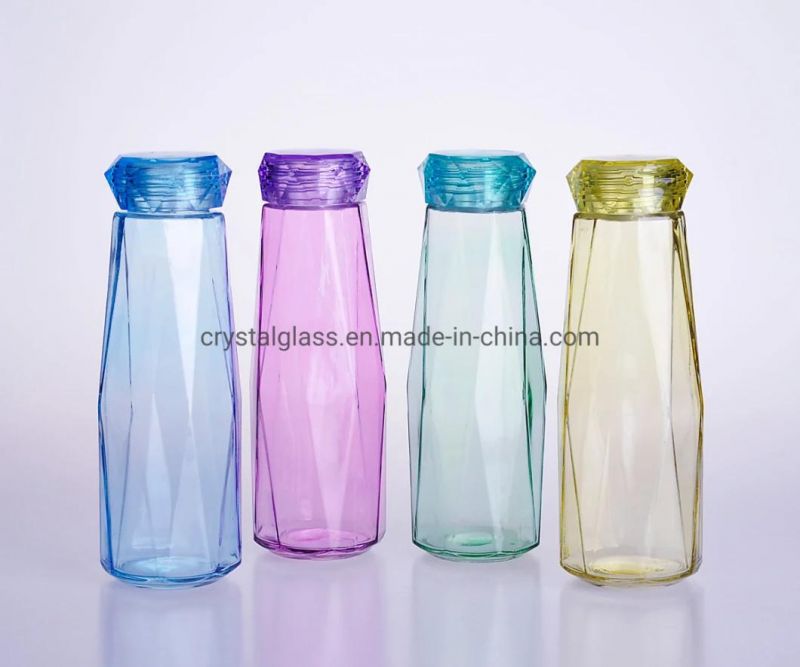 500ml Diamond Crystal Water Bottle Creative Sport Drinking Glass Juice Water Bottles