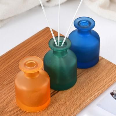 Wholesale 200ml Empty Black Transparent Glass Reed Diffuser Bottle for Diffuser with Cork