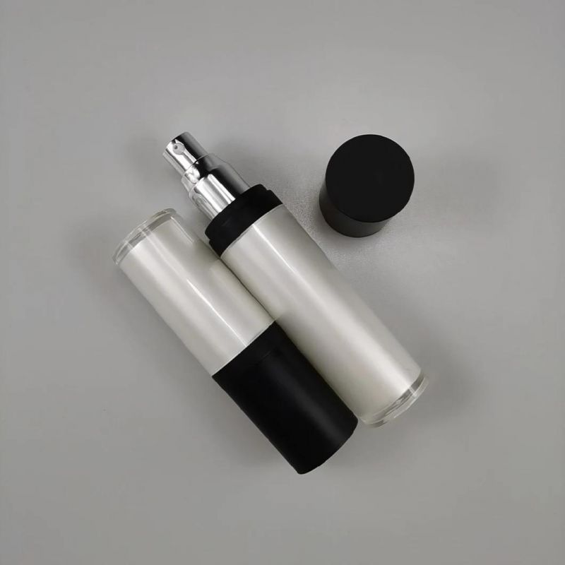 30ml 50ml 80ml 120ml 130ml 150ml Acrylic Emulsion Bottle Foundation Bottle Essence Bottle with Black Cap