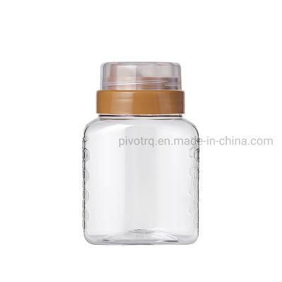 500g Pet Food Grade Plastic Honey Bottle with Reflux Inlet Design Cap