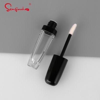 Fashion Stylish 2ml Black Transparent Fashion Lip Gloss Packaging Custom Lip Gloss Container Packaging Black Top Lip Gloss Tubes