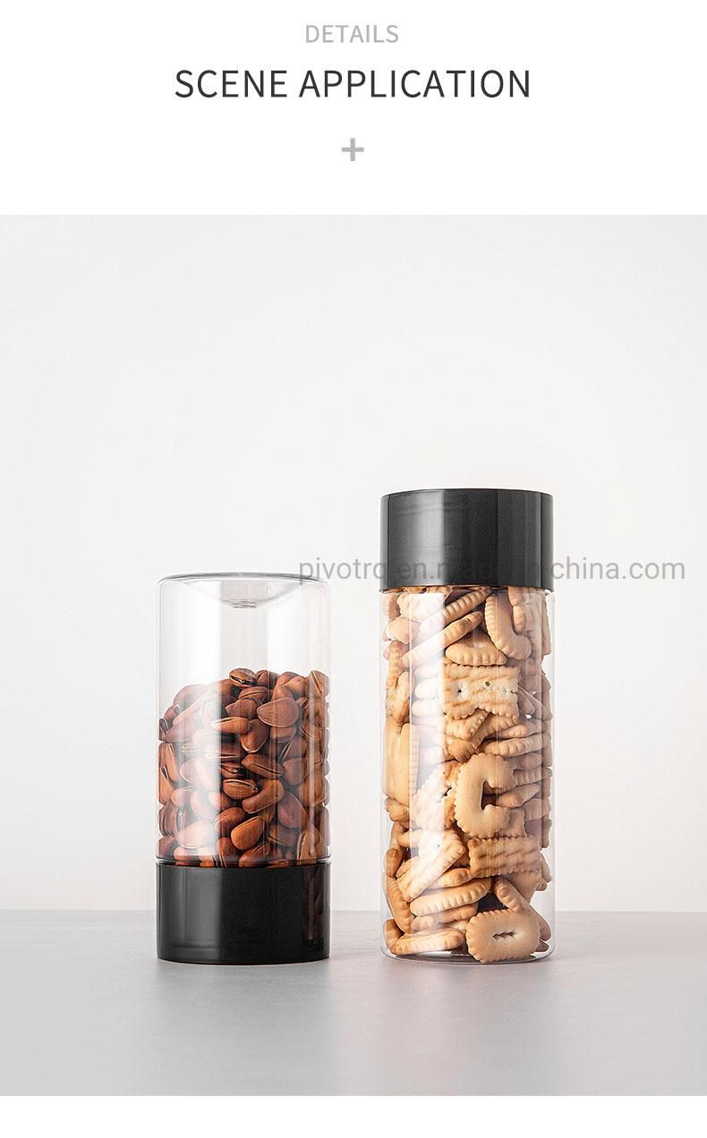 400ml 500ml 608ml Round Pet Plastic Bottles for Nuts Snacks Candy Food Packages