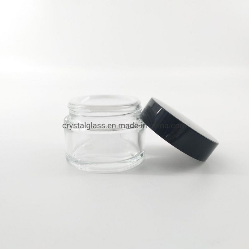 Frosted Glass Cream Bottle for Cosmetic Packaging Use Liquid Foundation 15ml 30ml with Lids