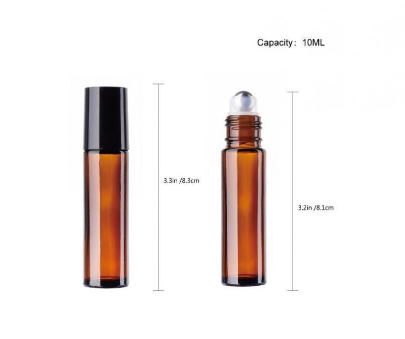 10ml Portable Glass Aromatherapy Essential Oil Roller Roll on Refillable Bottles Portable Travel Cosmetic Container Makeup Tools