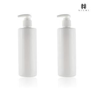 200ml Flat Shoulder Pet Bottle, Round Shape White Customized Color Pump Lotion Bottle