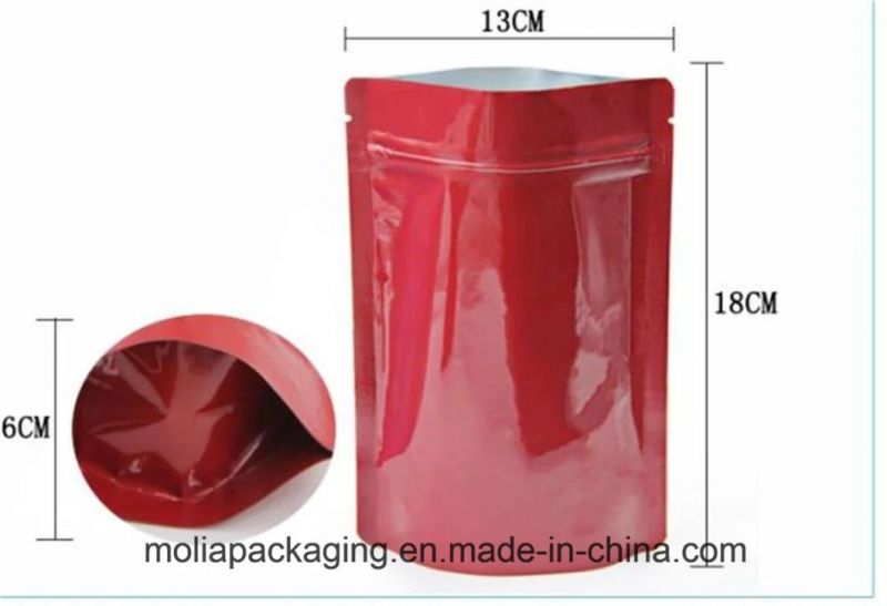 Moisture-Proof Stand up Pouch/Food Candy Coffee Nut Storage Plastic Packing Bags with Zipper/Tear Notches