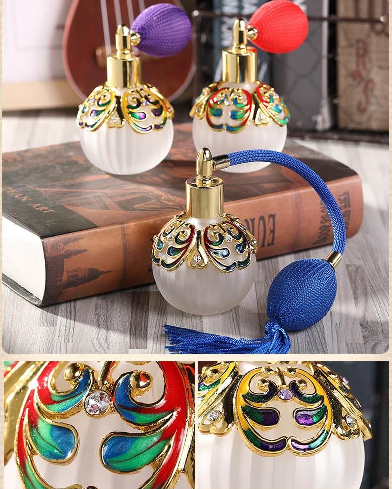 Luxury Refillable Attar Spray Bottle 25ml Dubai Perfume Bottle with Airbag Sprayer