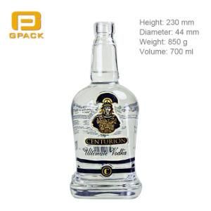 2020 Hot Sale English Spainish Italian French Vodka Bottle Crown Royal Pattern Printing Sangria Magnum Malibu Jameson Gin Rum Glass Bottles