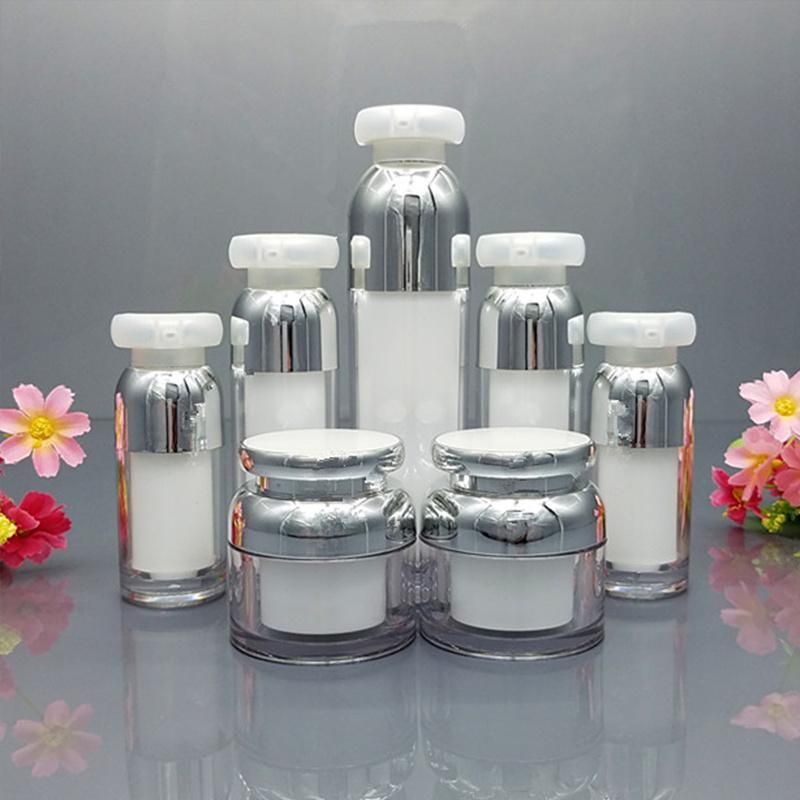 in Stock Pink Empty Plastic Cosmetic Jar 15ml 30ml 50ml 100ml Cosmetics Bottles and Jars Set