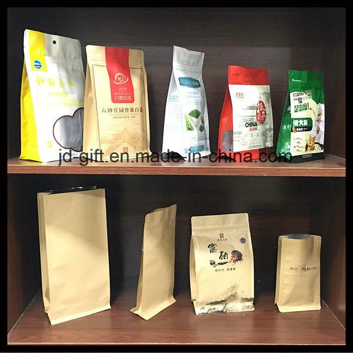 Customized Printing Flat-Bottom Plastic Package Bags for Coffee, Snack