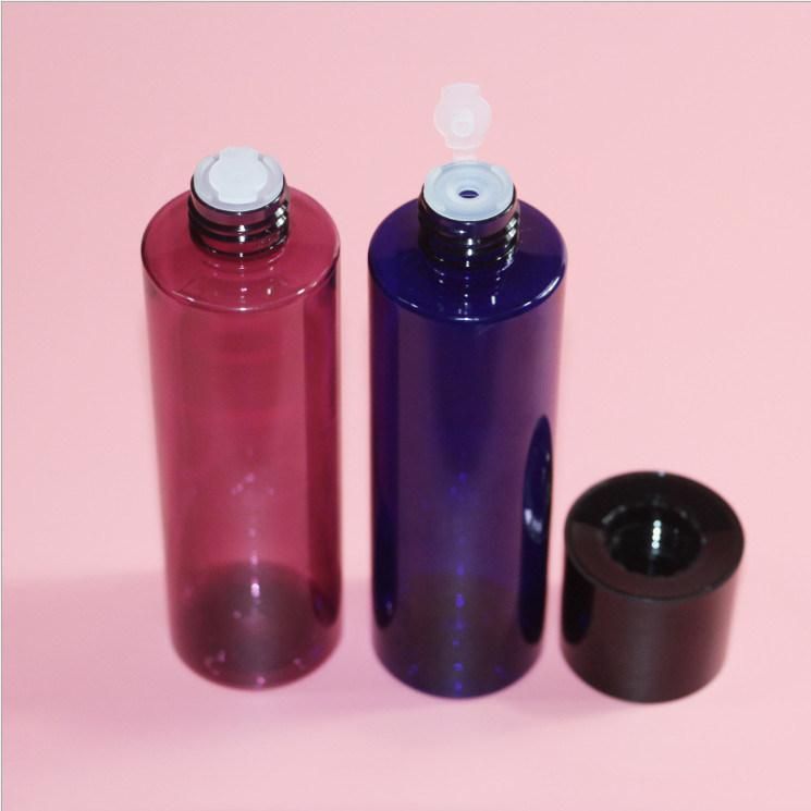 100ml 120ml 150ml 200ml 250ml Pet Round Flat Should Plastic Bottle with Double Layer Combination Cover for Cosmetic Water Liquid