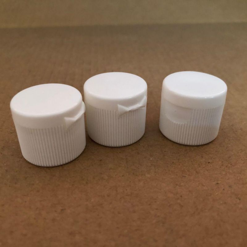 China Manufacturer High Quality Plastic Bottle Cap Plastic Flip Top Cap 18mm Small Size White Color Flip Top Cap for Bottle Using