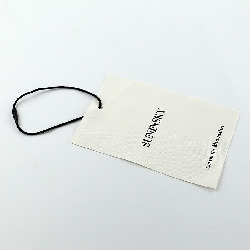 Custom Eco Friendly Printed Nature Material Soft Cotton Hang Tag