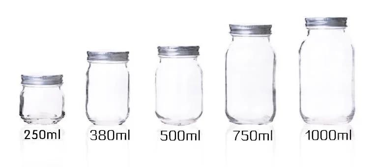 16oz 32oz Regular Mouth Glass Food Cans or Mason Jar with Assembly Lids