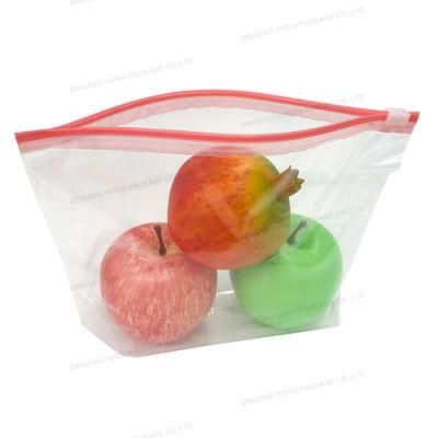 High Quality PE Leakproof Stand up Zipper Slider Bags with Bottom Gusset