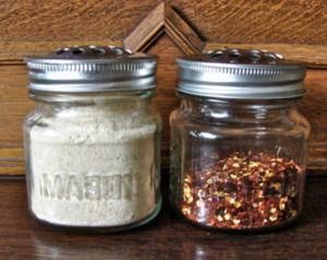 8oz Square Glass Spice Mason Jar with Metal Lid