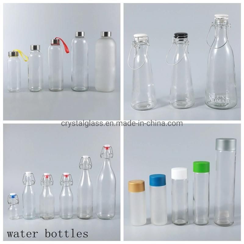 Flat Logo Printing Frosted Juice Beverage Glass Bottle with Aluminum Lid 200ml 250ml 350ml