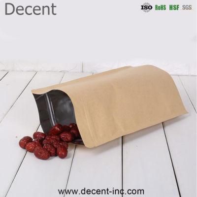 Customize Kraft Paper Bags Snacks Food Packaging Bag Printing Degradable Plastic Bag with Window