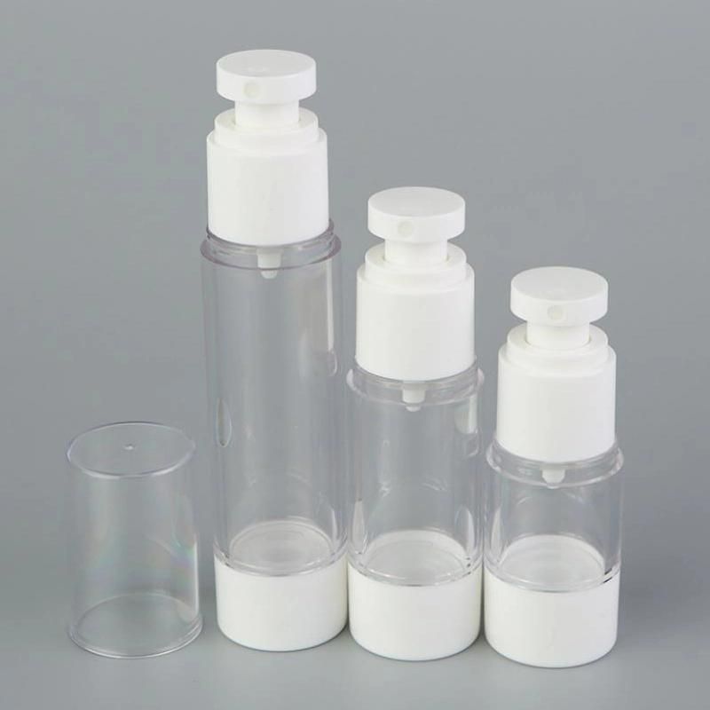 in Stock 15ml 30ml 50ml Mini Atomizer White Head Mist Airless Spray Bottle Packaging Cosmetic Airless Pump Bottle for Oil