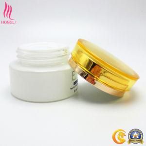 20g Acrylic Glass Cosmetic Cream Container with Golden Cap