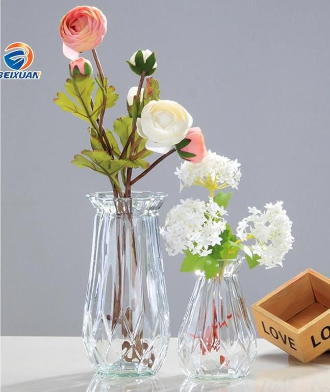 Home Goods Wedding Centerpiece Decorative Colored Clear Glass Flower Vase