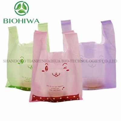 T-Shirt Corn Starch Compostable Bio Shopping Bag Plastic Grocery Bag Biodegradable Vest Bag for Supermarket