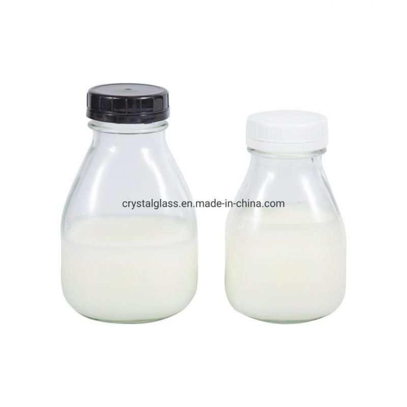 High Quality 60ml 180ml 250 Ml 500 Ml 1000ml French Square Glass Beverage Juice Bottles with Aluminium Cap