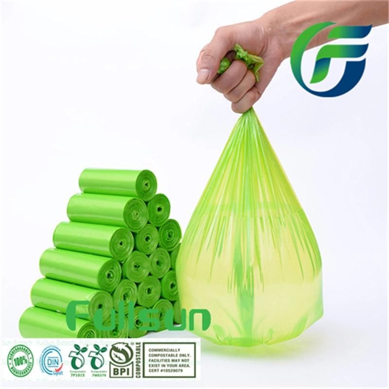 Biodegradable Trash Waste Bag Scraps Food Scraps Home Garbage Bag Community DIN En13432 Composting Bag