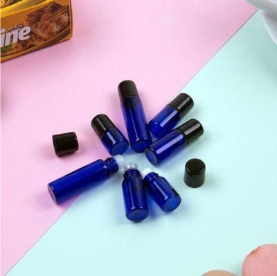 1ml, 2ml 3ml 5ml Empty Roll on Bottle Essential Oil Bottle Small Glass Essential Oil Blue Roller Bottle for Sample