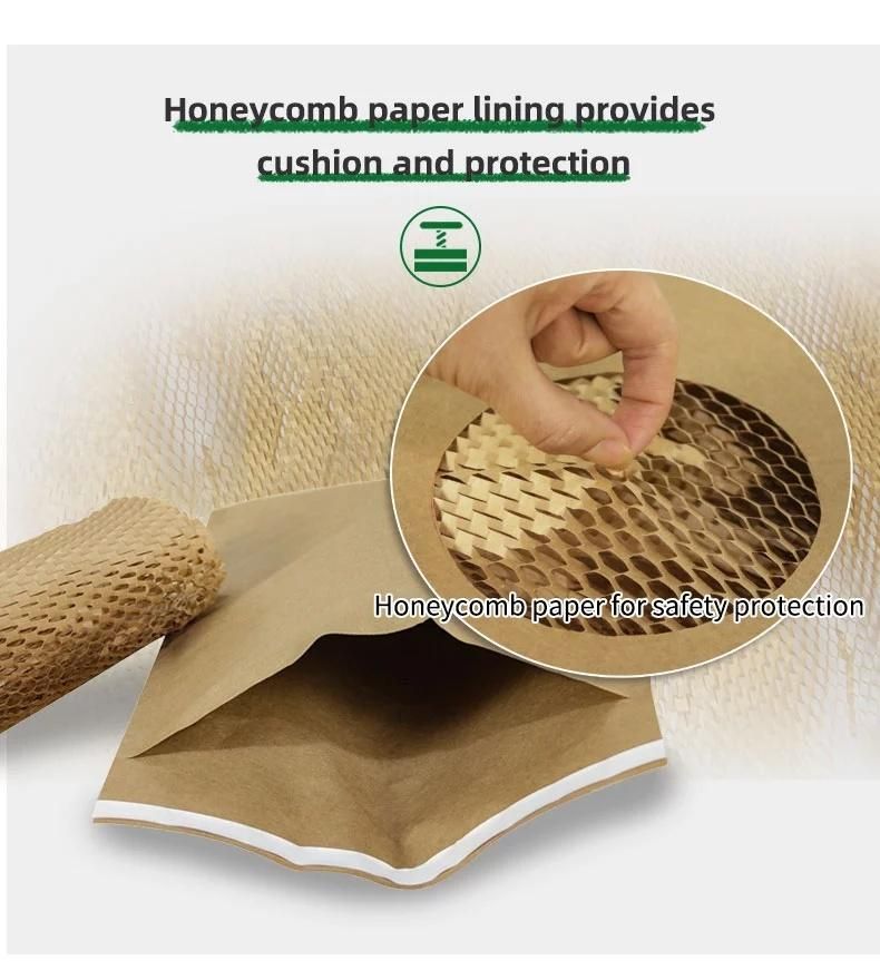 Eco Honeycomb Corrugated Air Poly Mailer Shipping Packaging Custom Biodegradable Paper Padded Envelope Kraft Bubble Cushion Bag