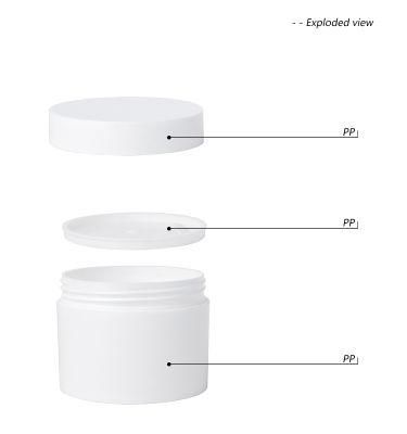 50ml 100ml White PP Round Empty Plastic Cream Jar Container