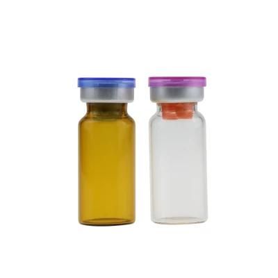 Medical 10 Ml Glass Vials for Injection with Rubber Stopper and Aluminum Cap, Pharmaceutical Glass Bottles Glass Tube USP Type 1