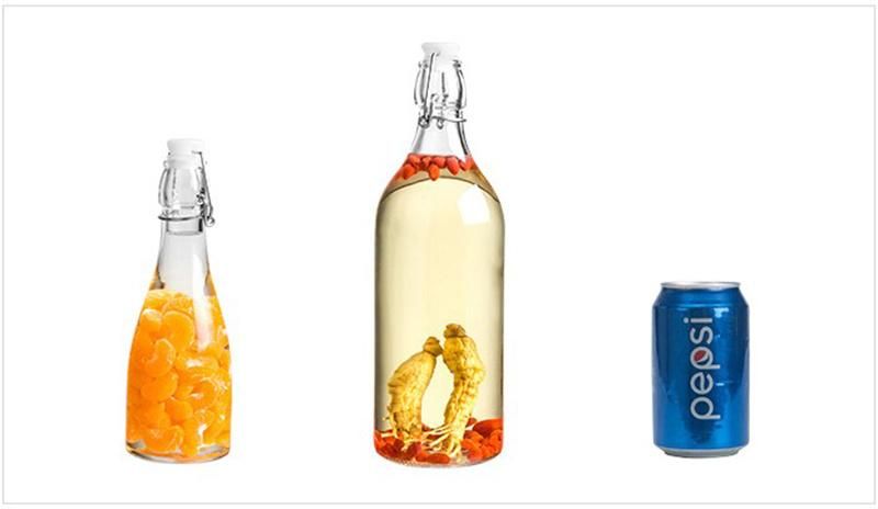 1L Packaging Glass Bottles with Swing Ceramic Top Cap