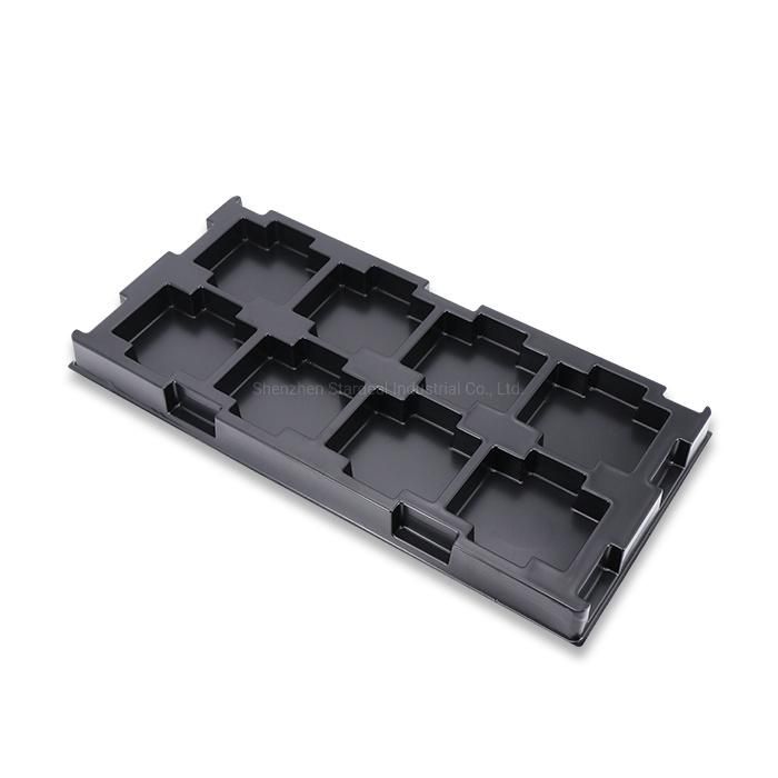 Custom Black Batteries Battery Inner Pack PS Plastic Electronic Tray