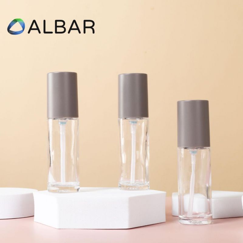 Black Gray Caps Glass Bottles for Foundation Serum Care with Customize Logo