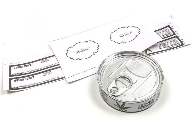 Customizable Pressitin Pull Ring Can with Aluminum Cover and Clear Top-Tin Cans for Dry Herb with Custom Labels