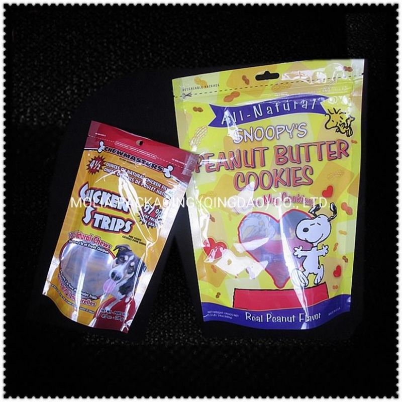 Custom Aluminum Foil Zipper Bags Printed Stand up Ziplock Pouches with Zipper/Tear Notches/Clear Windows