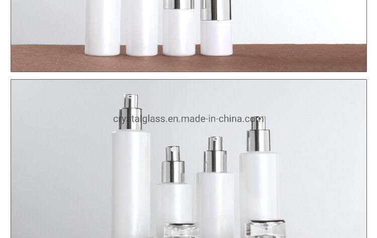 80ml 100ml 120ml Pearl White Cosmetic Bottle in Store