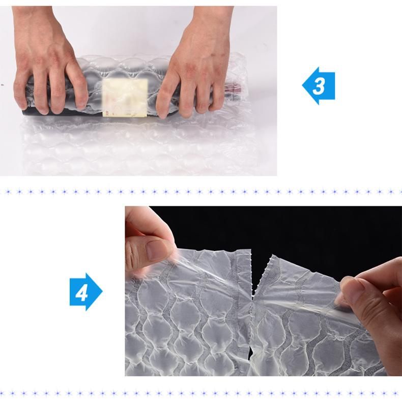 Air Bubble Manufacturer Cushioned Air Four Row Film Bubble Cushion Packaging Wrapper