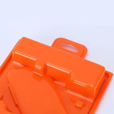 Customized Orange Pet Blister Tray with Hang Hole for Supermarket