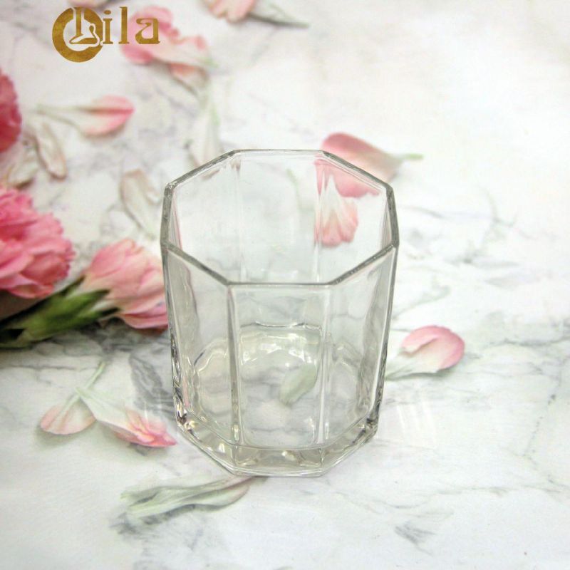 China Factory 300ml Square Wide Glass Candle Jar with Wood Bamboo Lid